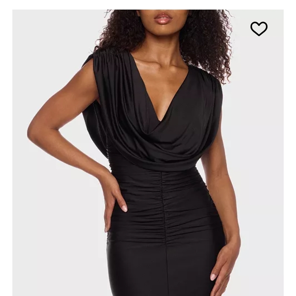 Elegant Black Draped Dress